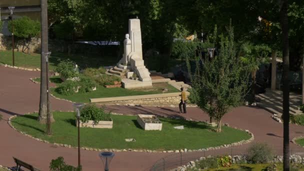 Monument Jean Ossola Jardin Des Plantes Grasse — Stockvideo