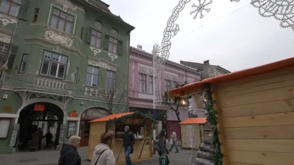 Christmas Ornaments Sibiu — Stockvideo