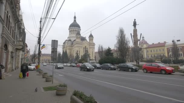 Ortodoxní Katedrála Cluj Napoca — Stock video