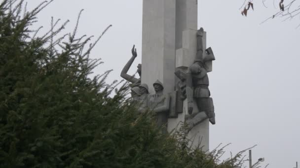 Monumento Honra Dos Soldados Caídos — Vídeo de Stock