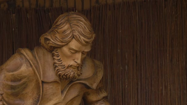 View Saint Joseph Sculpture — Vídeo de stock