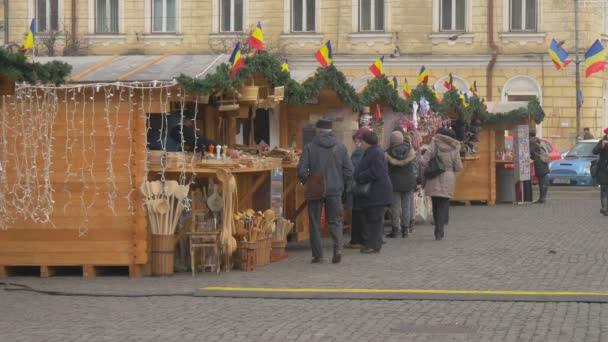 Traditionelles Auf Dem Weihnachtsmarkt — Stockvideo