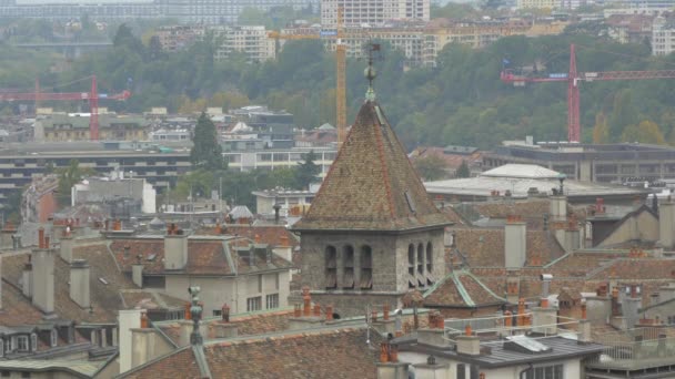 Stavební Věž Ženevě — Stock video