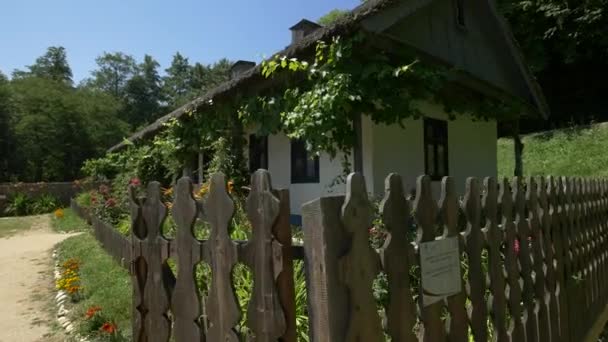 Rumah Tradisional Rumania Museum Astra — Stok Video