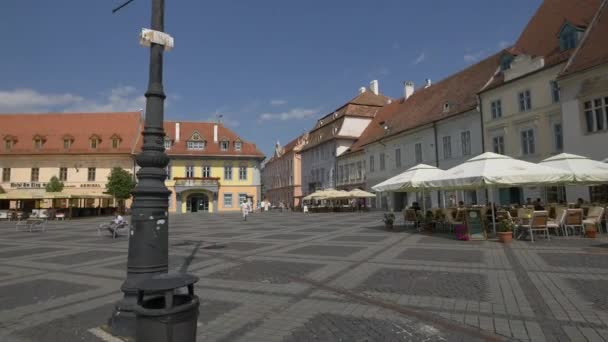 Sibiu Central Square — Stock Video