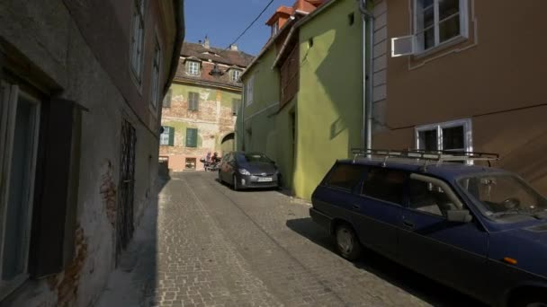 Budynki Sibiu Mieście — Wideo stockowe