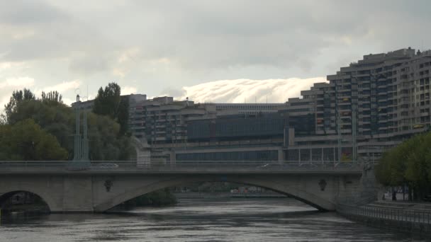 Pont Coulouvrenire Genewie — Wideo stockowe