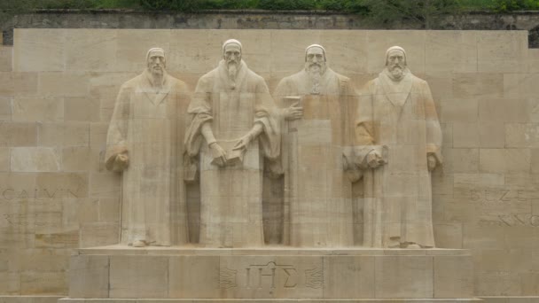 Estatuas Del Muro Reforma Monumento — Vídeos de Stock