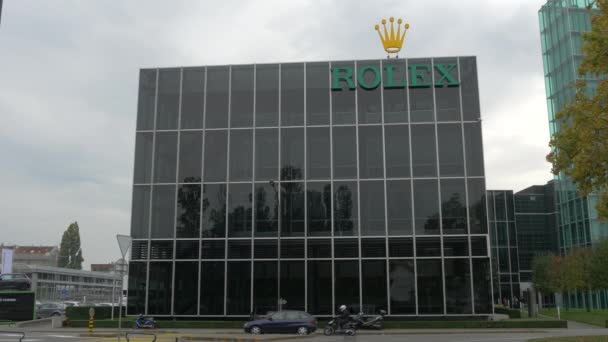 Edificio Rolex Ginebra — Vídeo de stock
