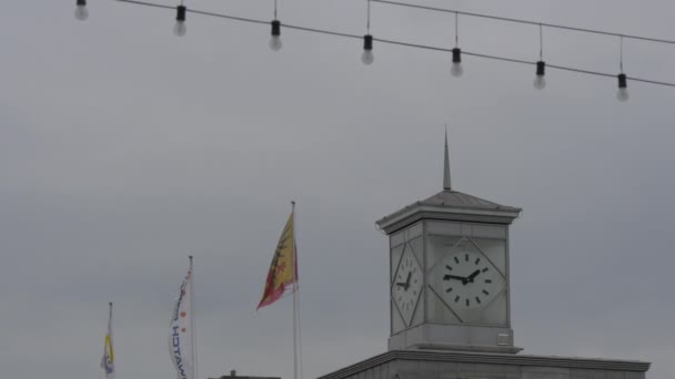 Clock Top Building — Stock Video