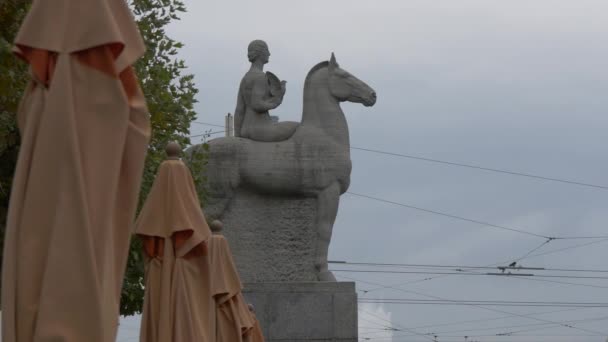 Vue Des Statues Genève — Video