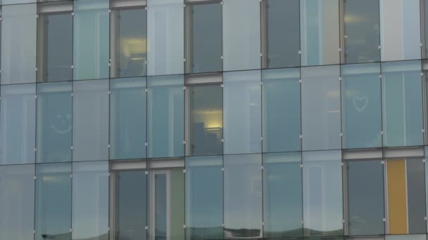 Paredes Vidrio Edificio Moderno — Vídeos de Stock