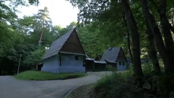 Casas Cobertizo Tradicionales Rumanos — Vídeo de stock