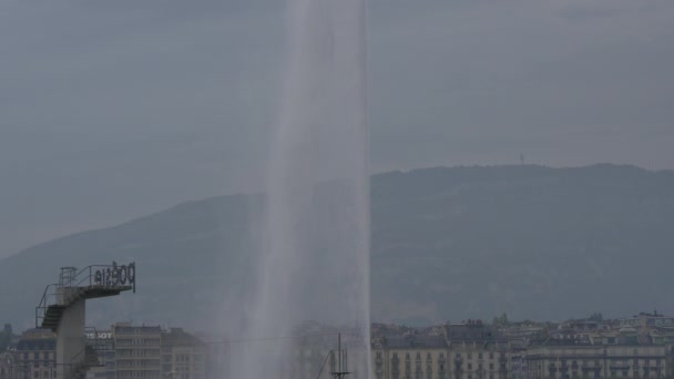 日内瓦的喷气式飞机 — 图库视频影像