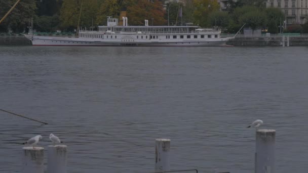 Корабель Озері Женева — стокове відео
