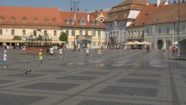Gran Plaza Sibiu — Vídeo de stock