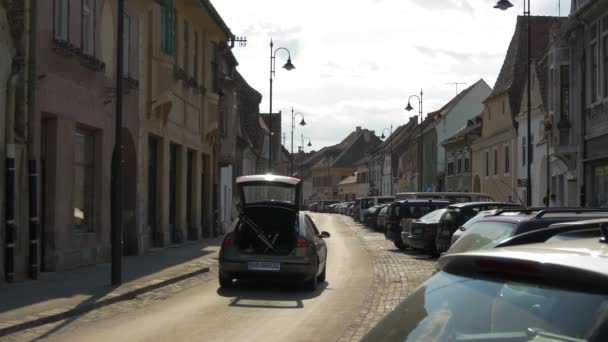Άποψη Του Δρόμου Στο Sibiu — Αρχείο Βίντεο