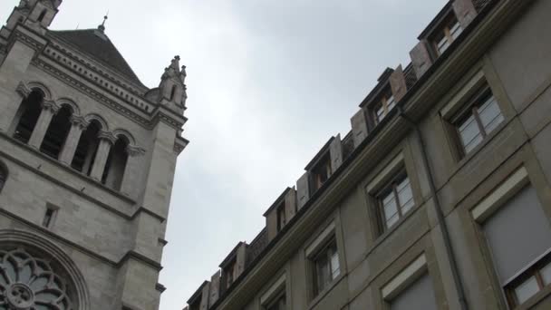 Low Angle Pierre Cathedral Tower — Stock Video