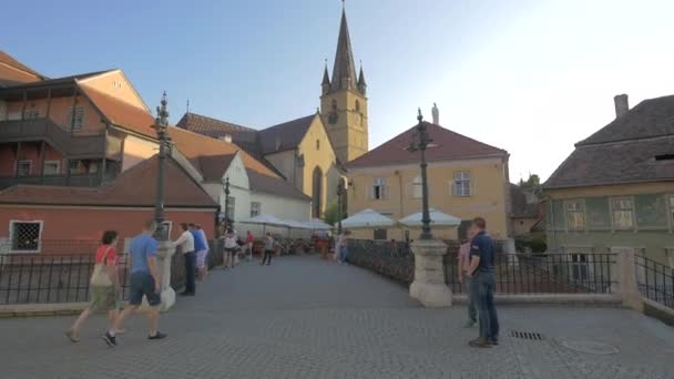 Puente Los Mentirosos Sibiu — Vídeo de stock