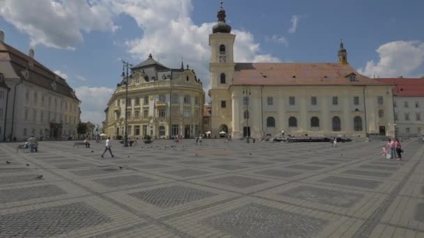 Duży Plac Sibiu — Wideo stockowe