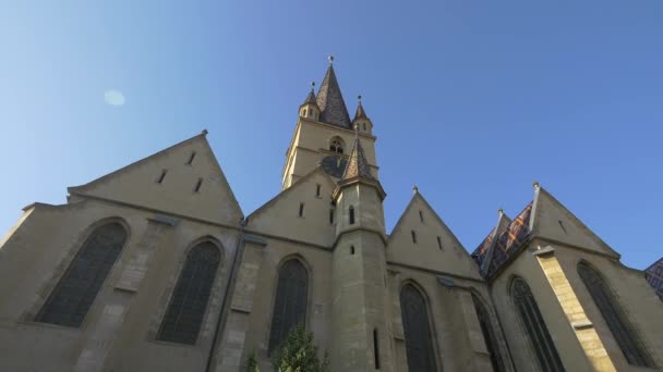 Lutherische Marienkathedrale Sibiu — Stockvideo