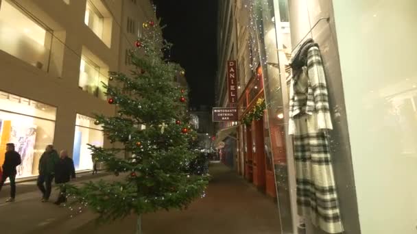 Świąteczne Drzewa Ulicy Himmelpfortgasse Wiedeń Austria — Wideo stockowe
