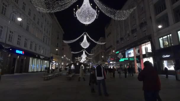 Graben Rua Noite — Vídeo de Stock