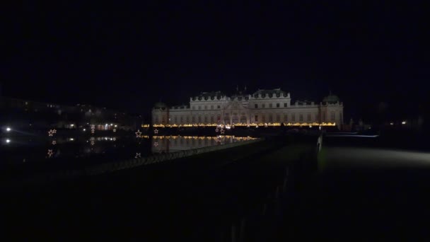 Światła Świąteczne Belvedere Palace — Wideo stockowe