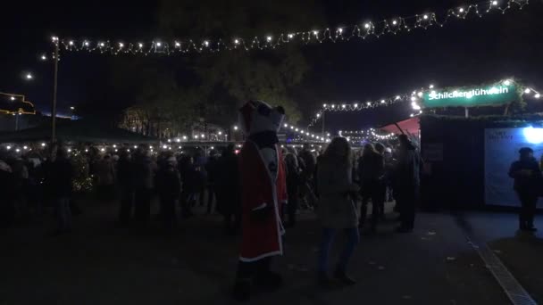 Mascotte Târg Crăciun — Videoclip de stoc