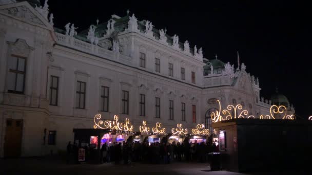 Mercado Natal Palácio Belvedere — Vídeo de Stock