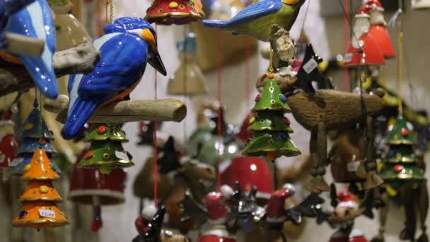 Hanging Ceramic Souvenirs Holidays Concept — Stock Video