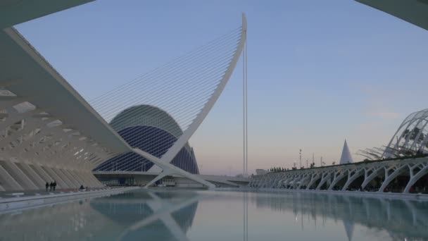 Città Delle Arti Delle Scienze Tramonto — Video Stock