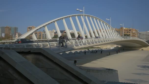 Alameda Bridge Valencia — Stockvideo