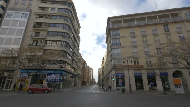 Vistas Calle Con Edificios Valencia — Vídeos de Stock