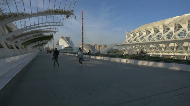 Umbracle Promenaden Valencia — Stockvideo