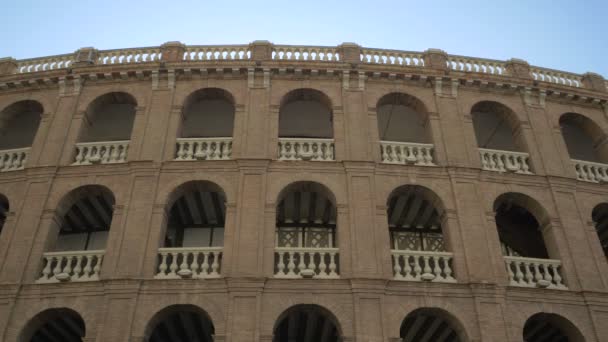 Valencia Daki Plaza Toros Balkonlarına Yakınlaş — Stok video