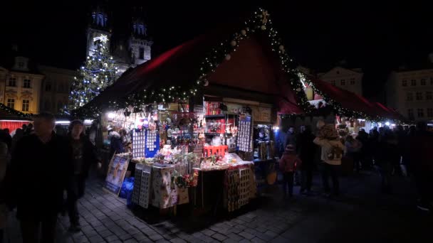 Boutique Con Decoraciones Mercado Navidad — Vídeos de Stock