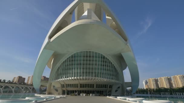 Χαμηλή Γωνία Του Queen Sofia Palace Arts — Αρχείο Βίντεο