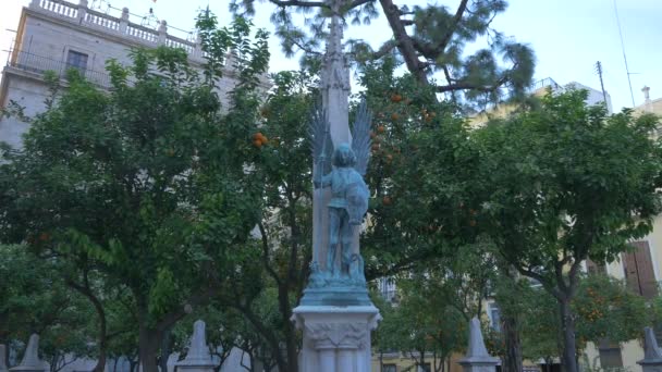 Estatua Arcángel Valencia — Vídeos de Stock