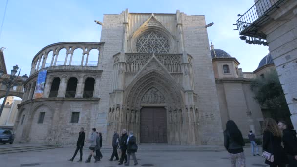 瓦伦西亚大教堂使徒门 — 图库视频影像