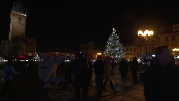 Weihnachtsmarkt Prag — Stockvideo