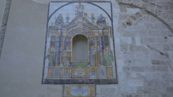 Biblical Scene Mosaic Valencia Spain — Stockvideo