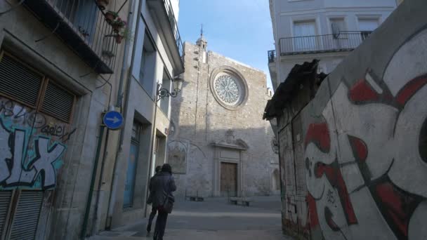 バレンシアのサンタカタリナ教会 — ストック動画