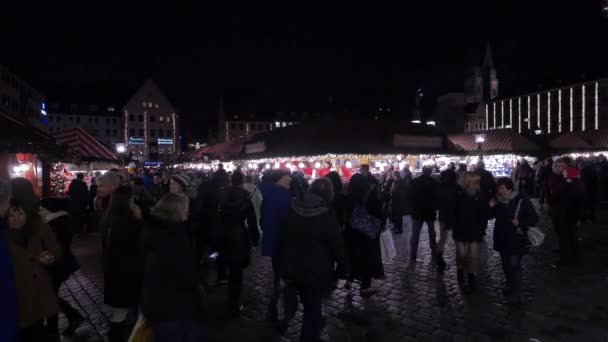 Frankfurt Christmas Market Hauptmarkt — Stock Video