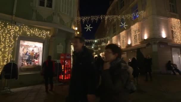 Świąteczne Dekoracje Ulicy Grazu — Wideo stockowe