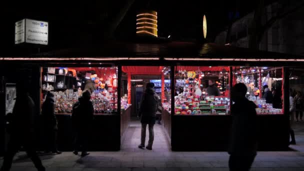 Recuerdos Mercado Navidad Frankfurt — Vídeo de stock