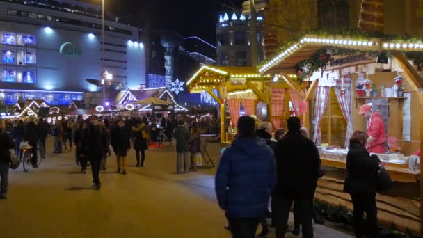 Mercatino Natale Der Hauptwache Francoforte — Video Stock