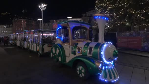 Tren Mercado Navidad — Vídeos de Stock