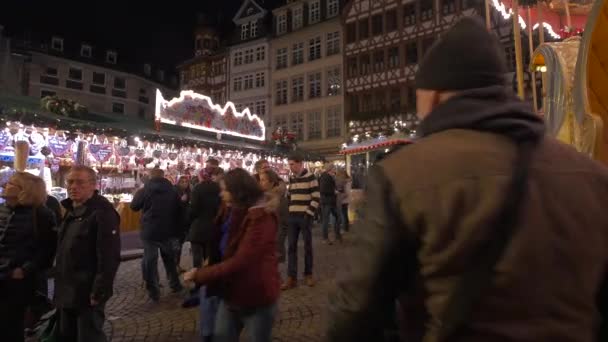 Zoete Stal Een Kerstmarkt — Stockvideo