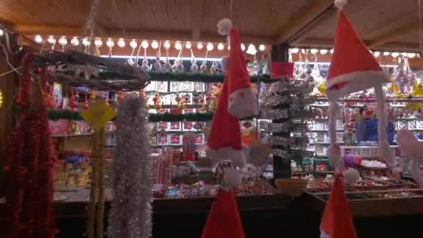 Decoração Natal Uma Barraca Natal — Vídeo de Stock